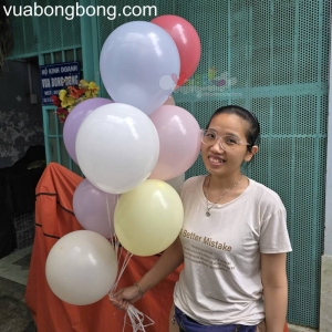 Bong bóng bay tròn pastel đủ màu